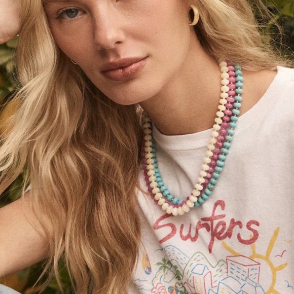 Palma Necklace ~ Pink Quartz - Picture 3 of 6